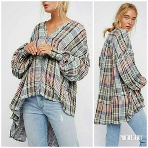 Free People Come Over Button Down Long Sleeve Top